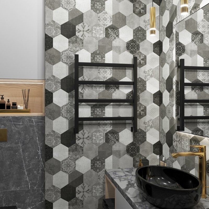 Полотенцесушитель водяной Grota Soffi 60x53, RAL9005 черный матовый