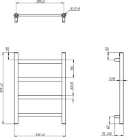 Полотенцесушитель водяной Grota Soffi 60x53, RAL9005 черный матовый