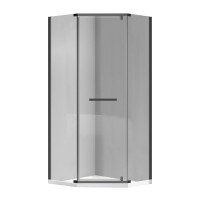 Душевой уголок RGW Passage PA-83-B 100х100 см, профиль матовый черный, стекло прозрачное