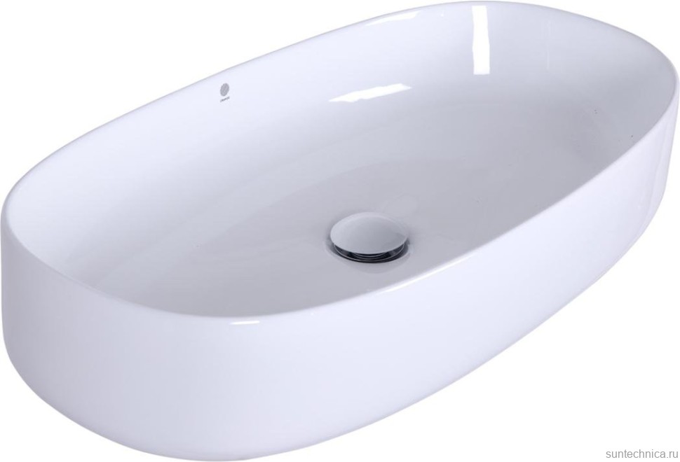 Тумба с раковиной Orange Line 100 подвесная, 2 ящика, матовая черная с раковиной B07-675W