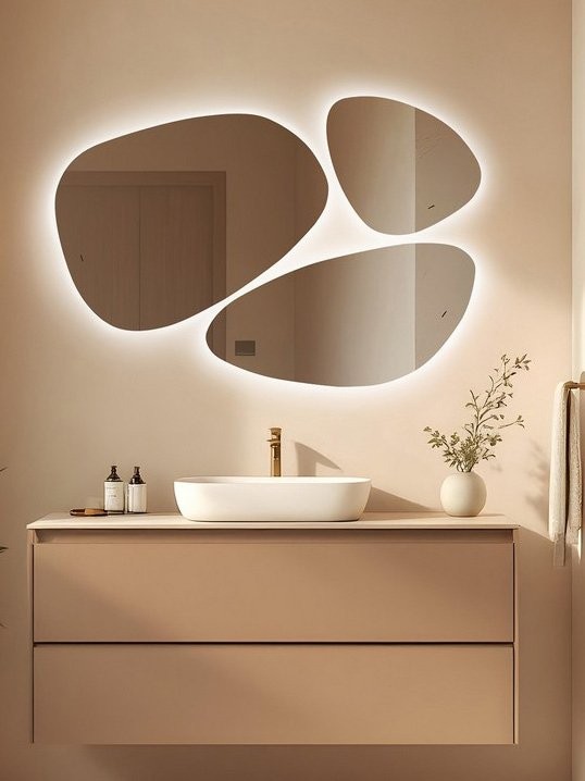 Зеркало Abber Teil AG6503S 110х111 см, с подсветкой