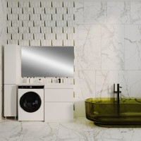 Мебель для ванной комнаты Style Line Даллас 130 R Люкс Plus напольная, белая, зеркало DIWO Элиста