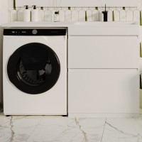 Мебель для ванной комнаты Style Line Даллас 130 R Люкс Plus напольная, белая, зеркало DIWO Элиста