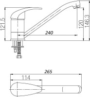 Смеситель для кухни Paulmark Holstein Ho211012-302 , песочный