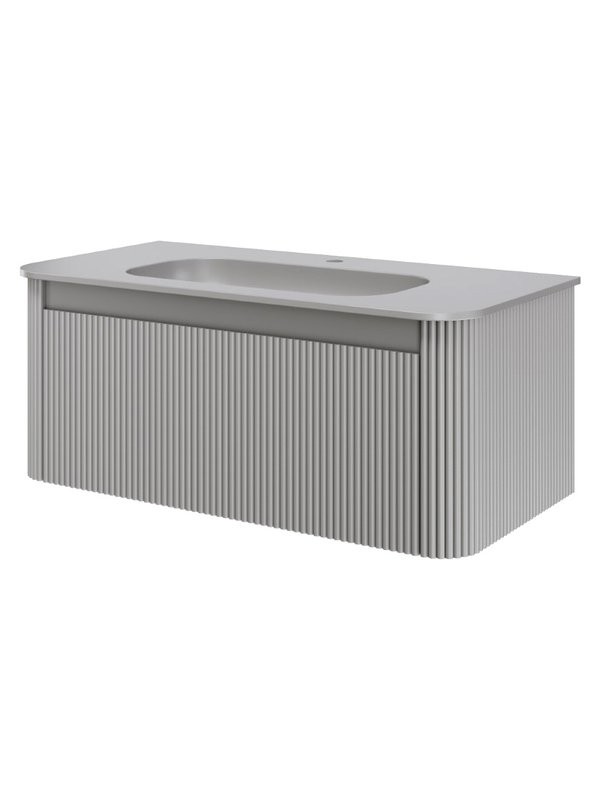 Тумба с раковиной Armadi Art Voi 100 подвесная, рифленая, luna