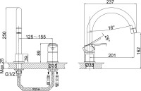 Смеситель для раковины D&K Rhein Marx DA1394101