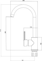 Смеситель для кухни Orange One Life One Life P04-001b