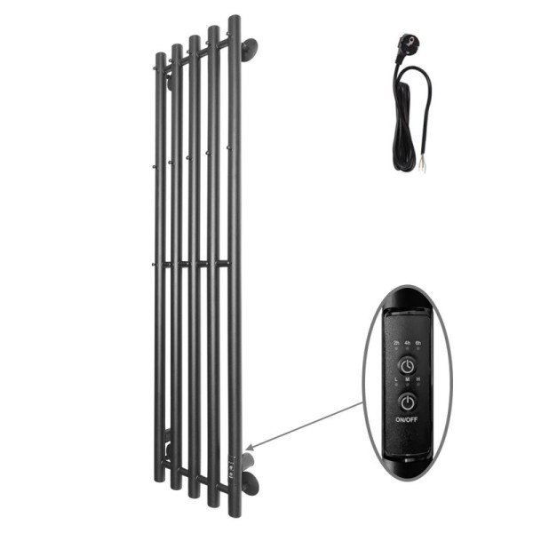 Полотенцесушитель электрический Altasan АргоЛюкс 120х27 черный муар