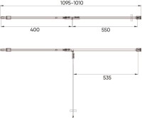 Душевая дверь в нишу Veconi Vianno VN-73 100 см, профиль хром