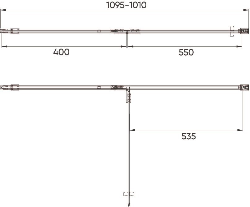Душевая дверь в нишу Veconi Vianno VN-73 100 см, профиль хром