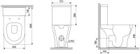 Унитаз-компакт напольный Damixa Sirius DX86C8600SC безободковый, с микролифтом