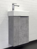 Тумба с раковиной Comforty Асти 40 подвесная, светлый бетон