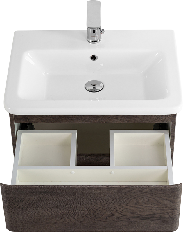 Тумба под раковину BelBagno Albano-Cer 60 подвесная, robere nature grigio