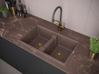 Смеситель для кухни Paulmark Siegen Si213111-G золото, с гибким изливом