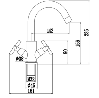 Смеситель для кухни Fmark FS8422H черный