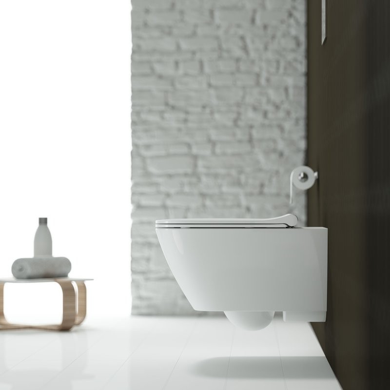 Унитаз подвесной Geberit Smyle Square 500.685.01.1 с микролифтом