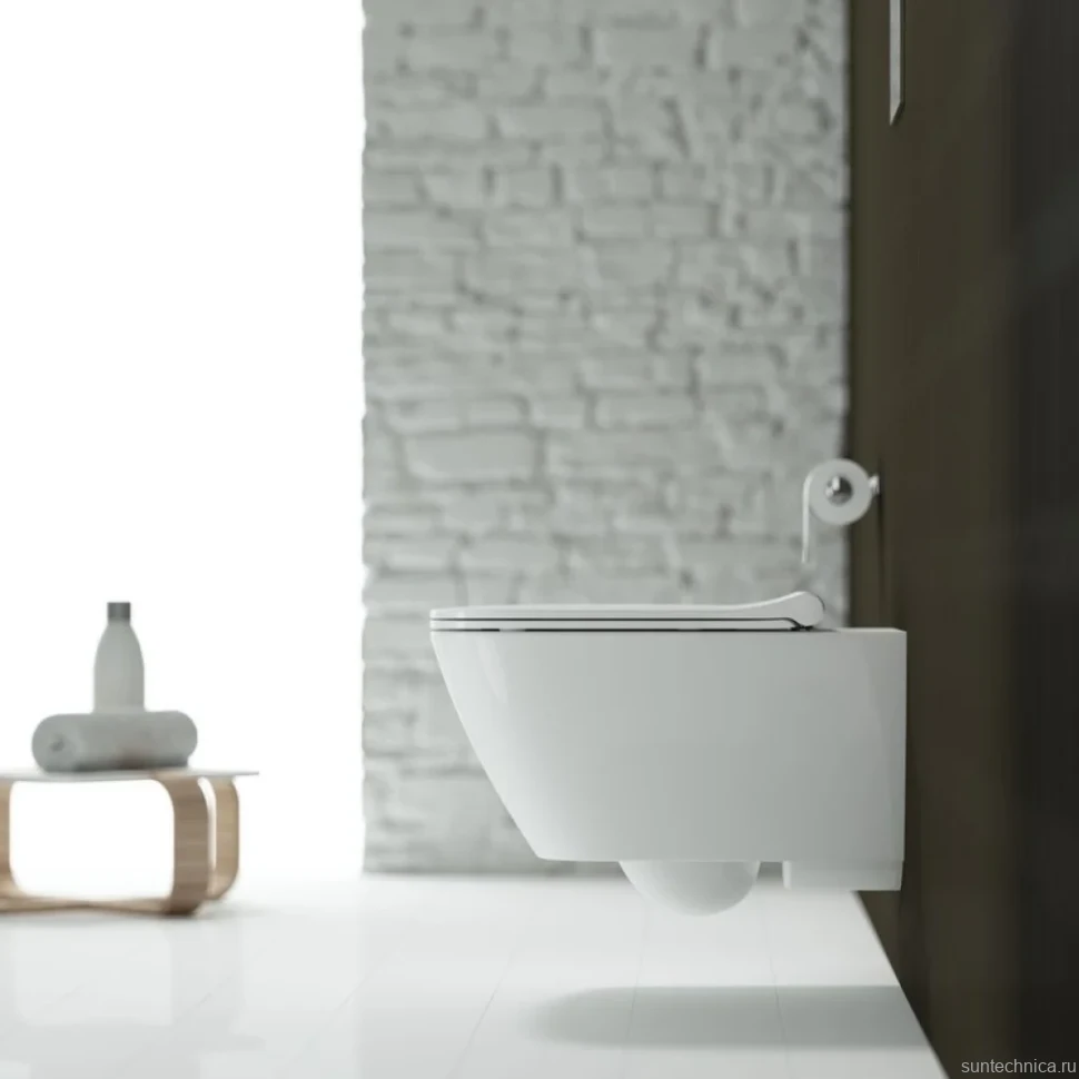 Унитаз подвесной Geberit Smyle Square 500.685.01.1 с микролифтом