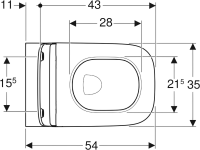 Унитаз подвесной Geberit Smyle Square 500.685.01.1 с микролифтом