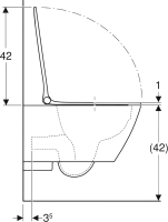 Унитаз подвесной Geberit Smyle Square 500.685.01.1 с микролифтом