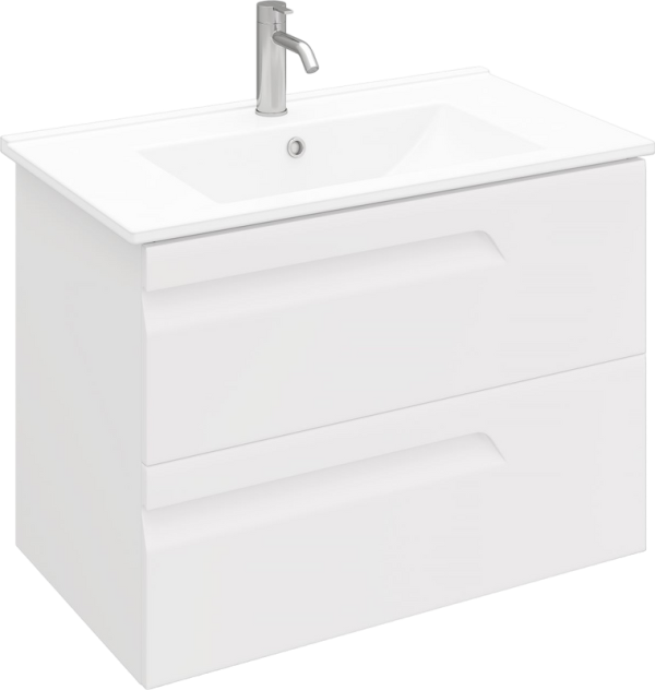 Тумба под раковину Laparet Atlas 80 подвесная, белая матовая
