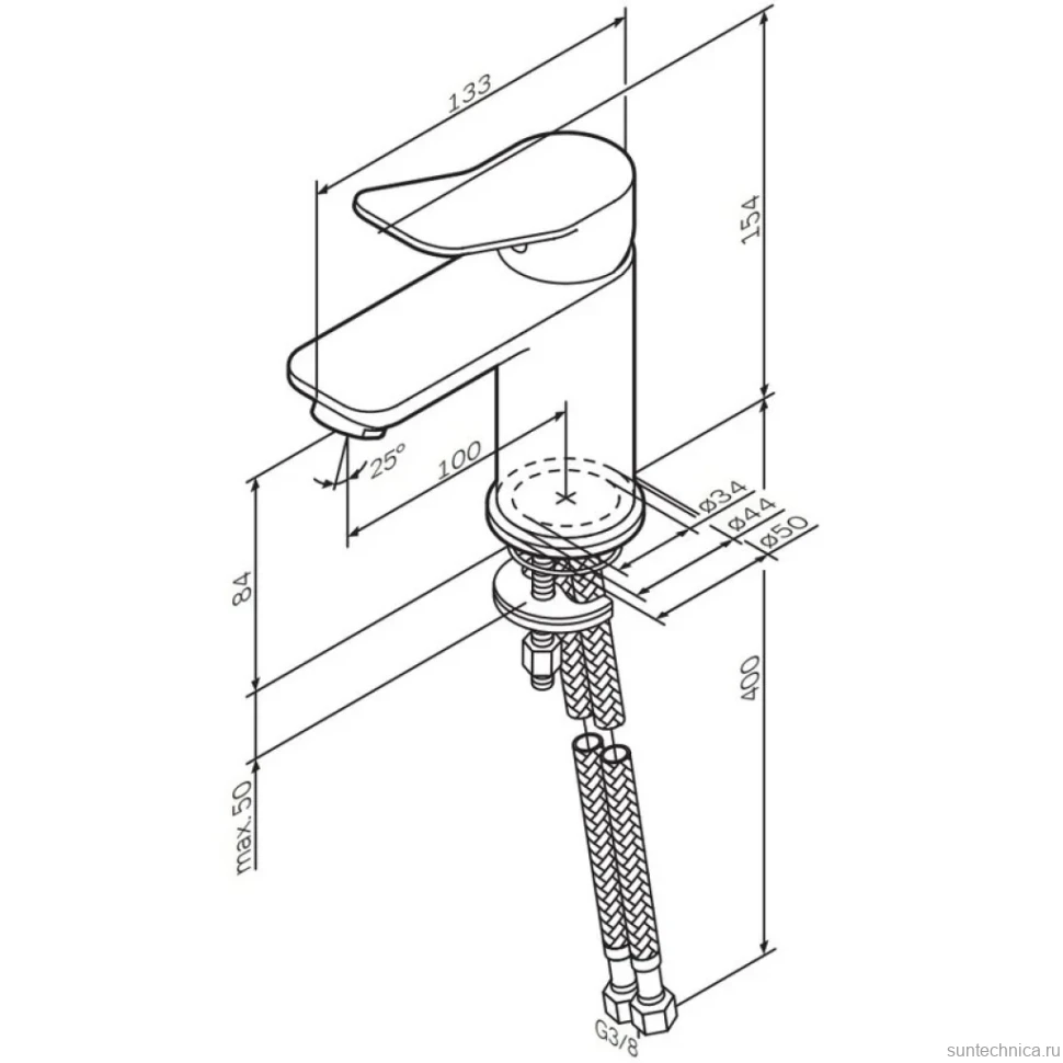 Смеситель для раковины AM.PM X-Joy F85A02133 белый
