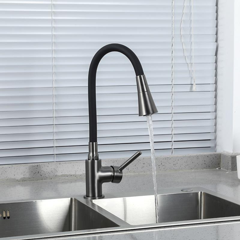Смеситель для кухни Frap H44 F4044-9 оружейная сталь