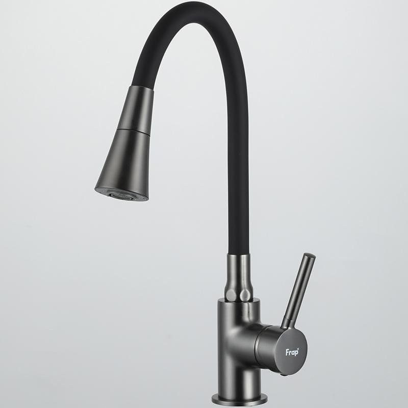 Смеситель для кухни Frap H44 F4044-9 оружейная сталь