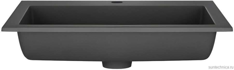 Тумба с раковиной Vincea Chiara 2D 60, 2 ящика, дуб табак, с черной раковиной