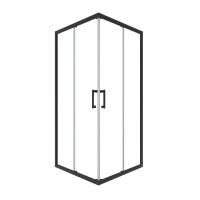 Душевой уголок Triton Фикс 90х90 см, без поддона, профиль черный