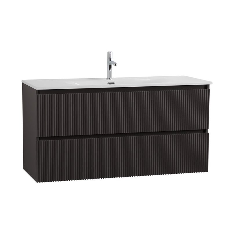 Тумба под раковину без столешницы BelBagno Uno 120 подвесная, 2 ящика, матовая темно-серая