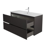 Тумба под раковину без столешницы BelBagno Uno 120 подвесная, 2 ящика, матовая темно-серая