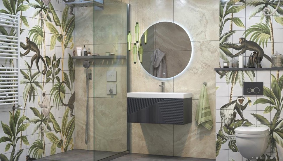 Мебель для ванной комнаты Velvex Edge 80.1Y подвесная, графит