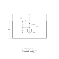 Тумба под раковину со столешницей BelBagno Kraft 90 подвесная, матовая темно-серая, столешница kep-90-bo