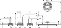 Смеситель на борт ванны Hansgrohe Vivenis 75444670 матовый черный