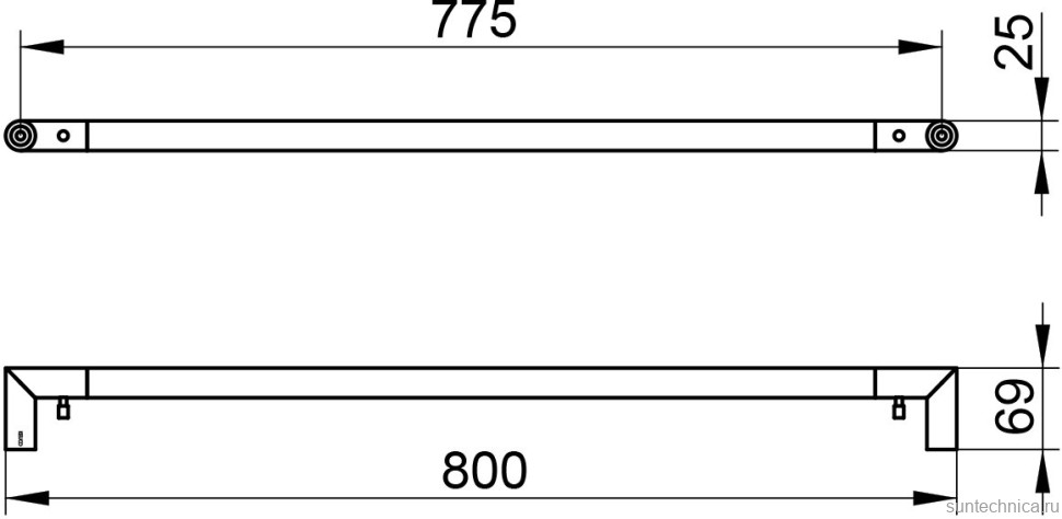 Полотенцедержатель Keuco Reva 12801010800 хром