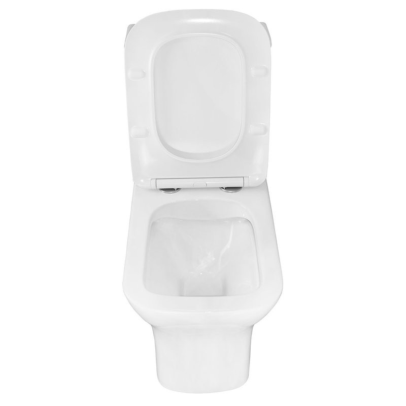 Унитаз моноблок Azario Lodi 665x350x750 напольный, горизонтальный слив, сиденье дюропласт микролифт AZ-8617