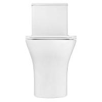 Унитаз моноблок Azario Lodi 665x350x750 напольный, горизонтальный слив, сиденье дюропласт микролифт AZ-8617