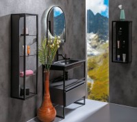 Мебель для ванной комнаты Armadi Art Loft 80 антрацит, напольная