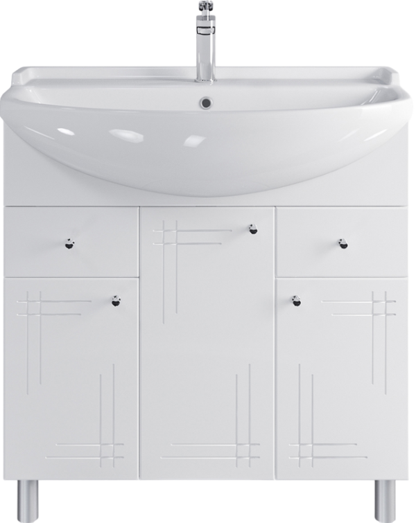 Тумба под раковину SanStar Июнь 80 напольная, белая