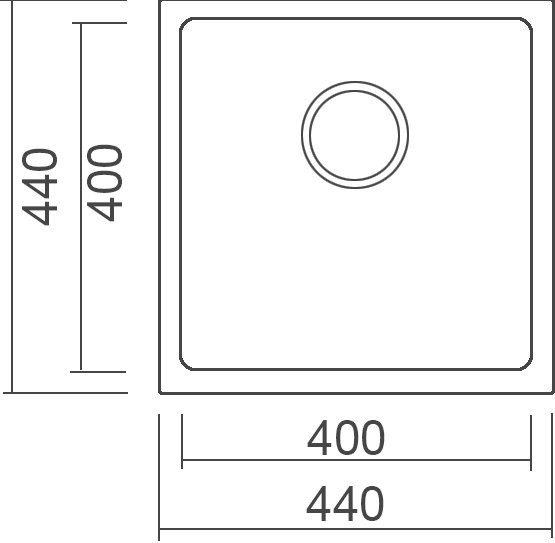 Мойка кухонная Seaman Eco Roma SMR-4444AK.A