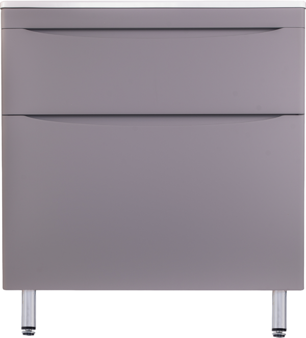 Тумба под раковину Style Line Бергамо Мини 80 Люкс Plus напольная, антискрейтч серая
