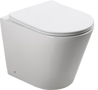 Комплект SantiLine SL-5020 + SL-02 безободковый унитаз, с микролифтом+ бачок с кнопкой смыва