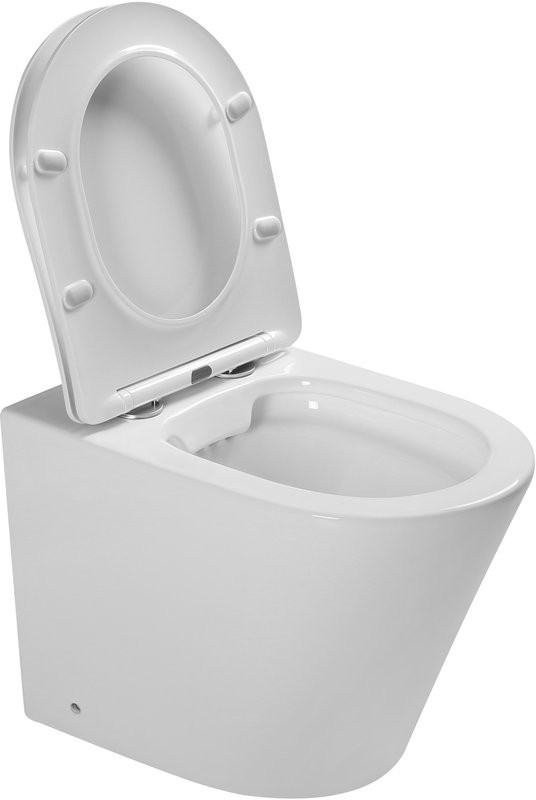 Комплект SantiLine SL-5020 + SL-02 безободковый унитаз, с микролифтом+ бачок с кнопкой смыва