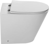 Комплект SantiLine SL-5020 + SL-02 безободковый унитаз, с микролифтом+ бачок с кнопкой смыва