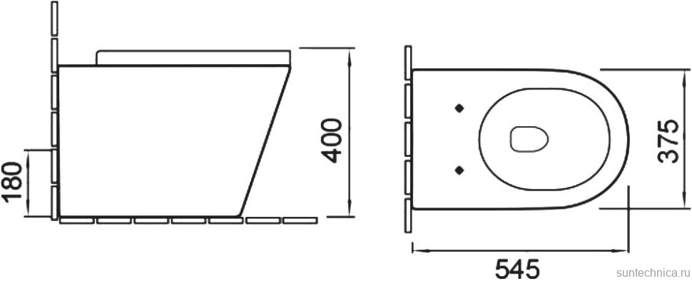 Комплект SantiLine SL-5020 + SL-02 безободковый унитаз, с микролифтом+ бачок с кнопкой смыва
