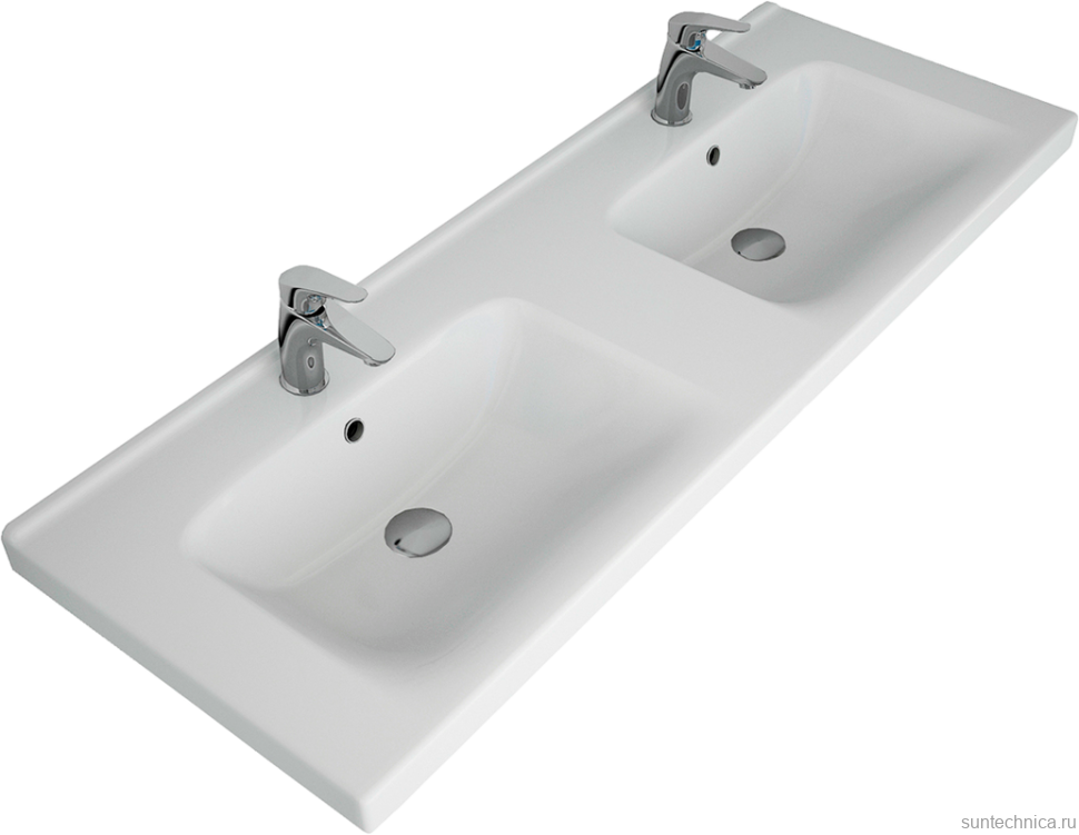 Тумба с раковиной Lemark Combi 125 черная, белая глянцевая