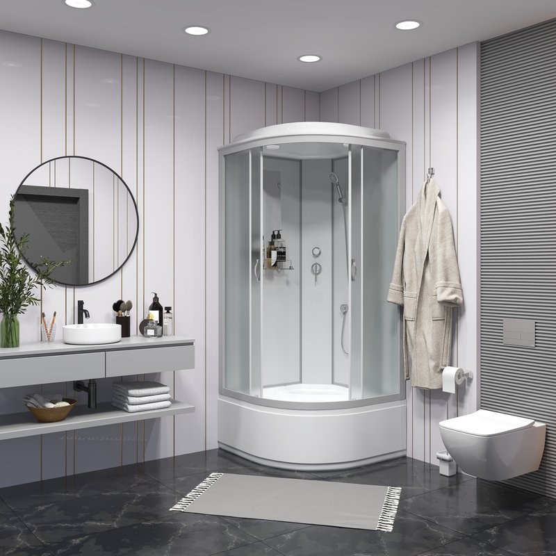 Душевая кабина Niagara NG-2308-14 90х90 с высоким поддоном, с сиденьем