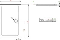 Поддон для душа Radaway Doros D 90x100