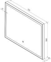 Зеркало CONTINENT Sting 70х50 с подсветкой
