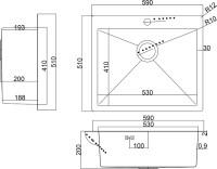 Мойка кухонная Steel Hammer SH 5951 Мойка кухонная Steel Hammer SH 5951